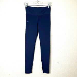 Blue Compression Workout Gym Athletic Leggings Women Size S UA ColdGear